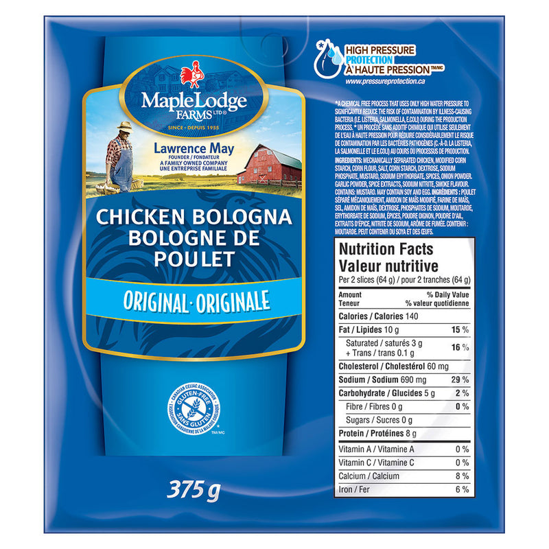 Maple Lodge Farms Original Chicken Bologna, 375 g