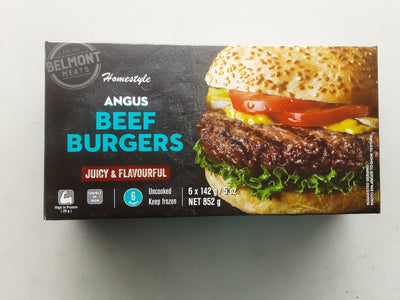 Belmont Meats Homestyle Angus Beef Burguers, 852 g