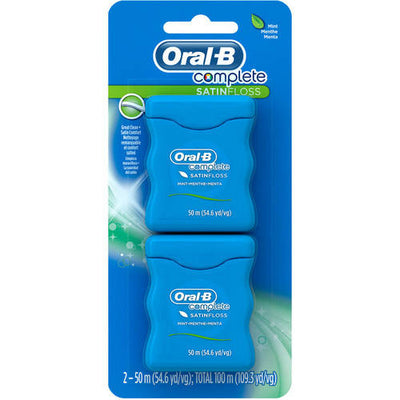 Oral B Satin Floss 2-50m Mint [2pk]