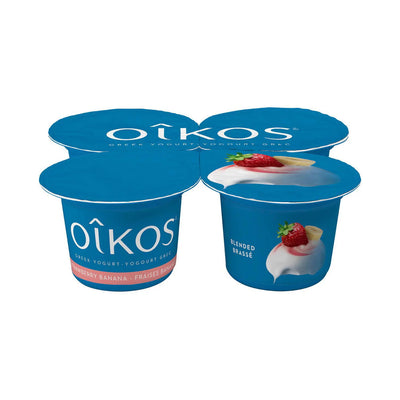 Danone Oikos Strawberry Banana Greek Yogurt [4pk]