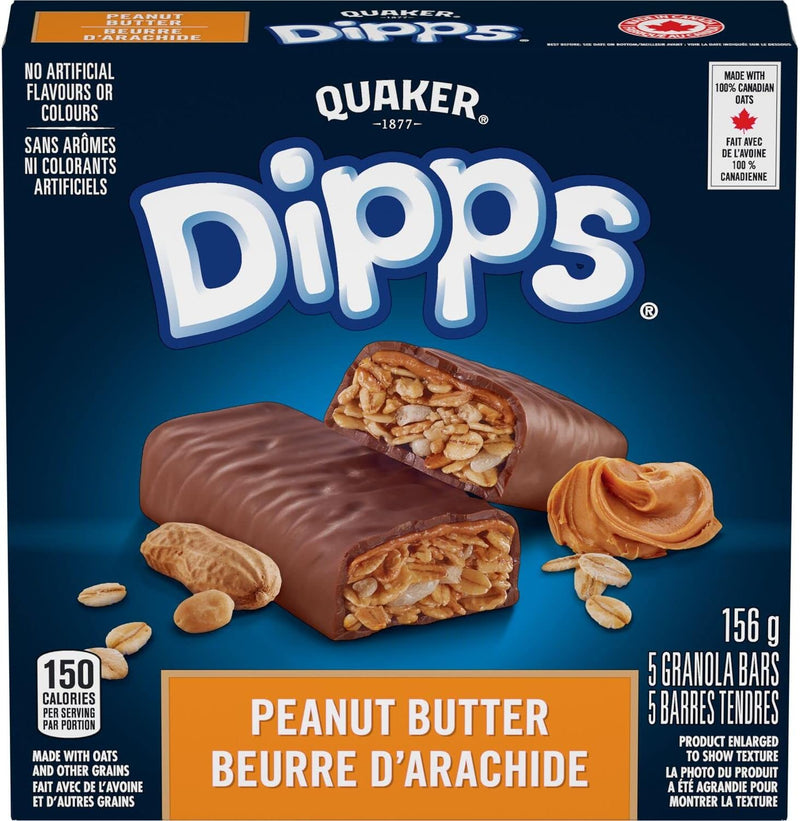Quaker Dipps Bar Peanut Butter [156g]