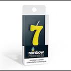 Number 7 Yellow Candle