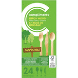 CompBirchWoodCutlery24pk [24 pkg]