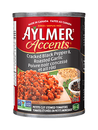 Aylmer Stewed Tomatoes Garlic & Black Pepper [540 ml]