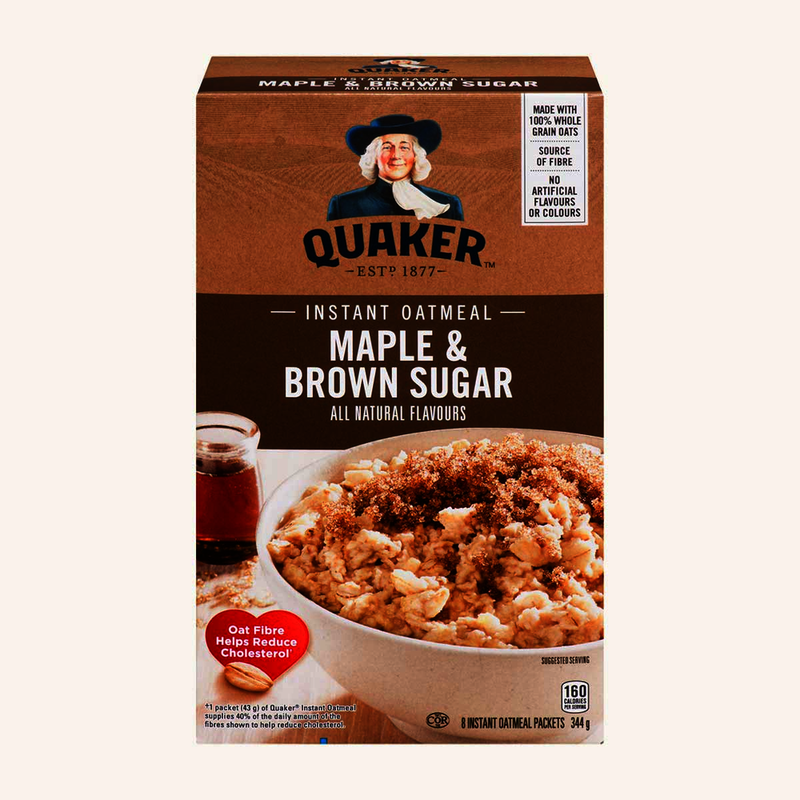 Quaker Instant Oatmeal Maple & Brown Sugar 344g