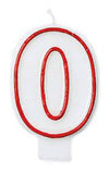 Number 0 Birthday Candle