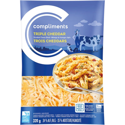 Compliments Triple Cheddar Shredded Cheese [320g]