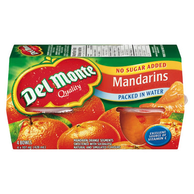 Del Monte Mandarins in Water No Sugar Added [4pk]