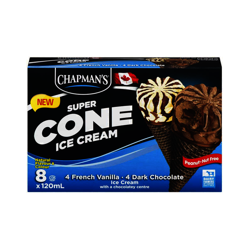 Chapman's Super Cones Vanilla/Dark Choc. [8pk]