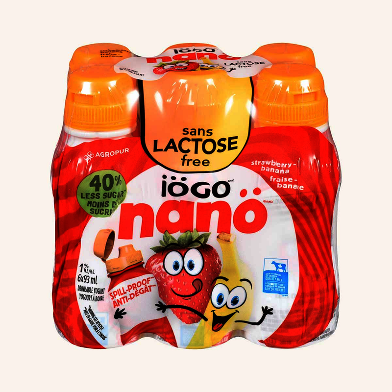 Iogo Nano Lactose Free Strawberry Banana [6pk]