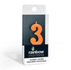 Number 3 Orange Candle