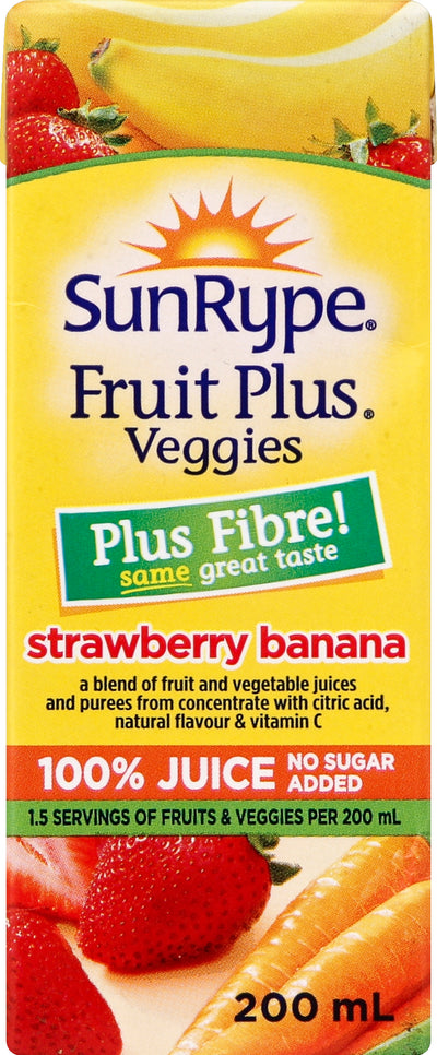 Sun-Rype Juice Vegetable Strawberry Banana [5pk]