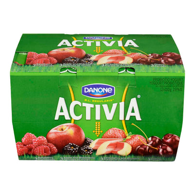 Active Yogurt Apple Black Raspberry Cherry Strawberry Rhubarb [12pk]