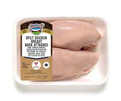Fresh Chicken Breasts Back Attached