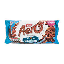 Nestle Aero Hazelnut Chocolate 90g