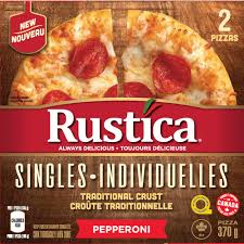 Rustica Frozen Pizza Pepperoni Singles 360g