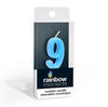 Number 9 Blue Candle