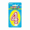 Number 4 Birthday Candle