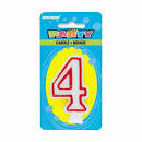 Number 4 Birthday Candle