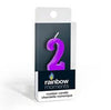 Number 2 Purple Candle