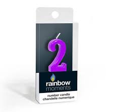 Number 2 Purple Candle