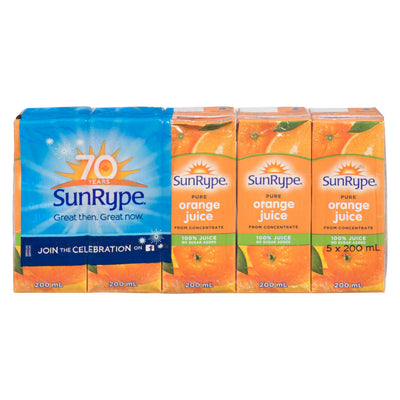 Sun-Rype Unsweetened Orange Juice [5pk]