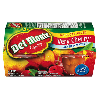 Del Monte Very Cherry Cup in Water No Sugar Added [4pk]