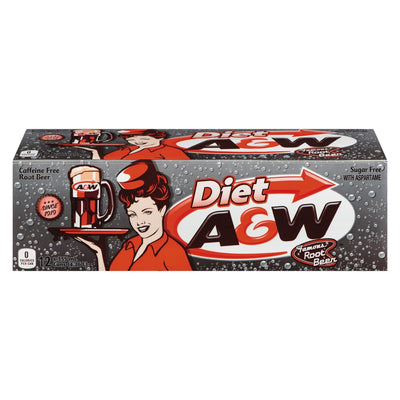 A&W Diet Root Beer Fridge Mate 12pk [355ml]