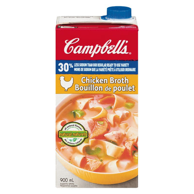 Campbells Chicken Broth 30% Less Salt [900ml]