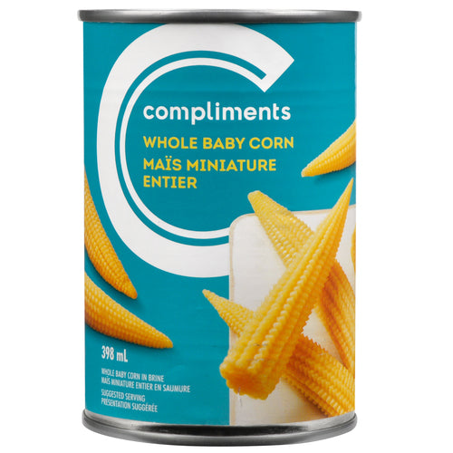 Compliments Whole Baby Corn [398ml]