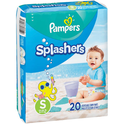 Pampers Splashers Disposal Swim Pants Size Small, 20 ct [20pk]