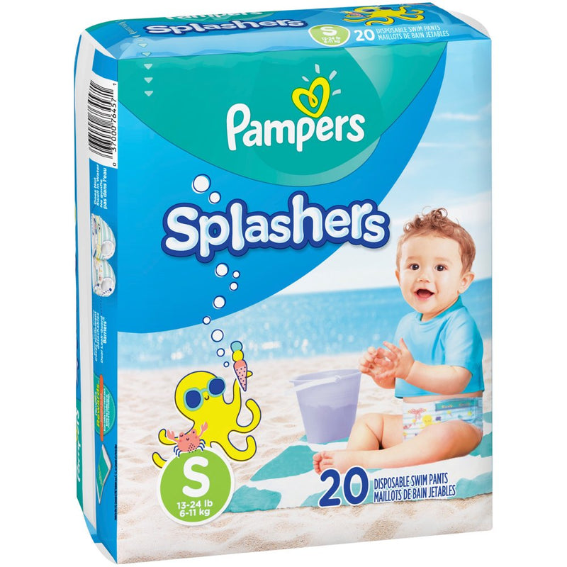 Pampers Splashers Disposal Swim Pants Size Small, 20 ct [20pk]