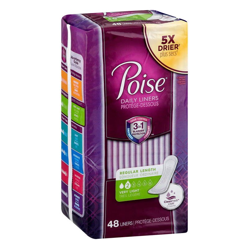 Poise Panty Liners Regular [48pk]