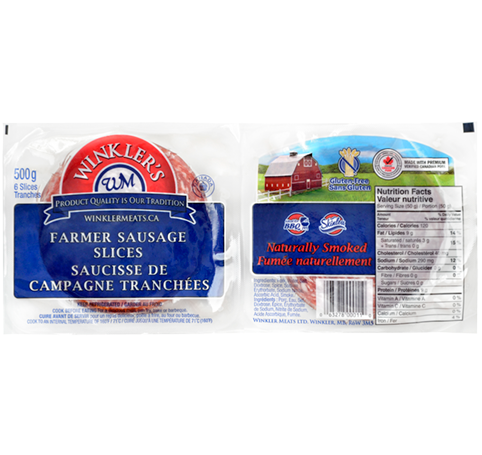 Winkler's Farmer Sausage Slices, 500 g