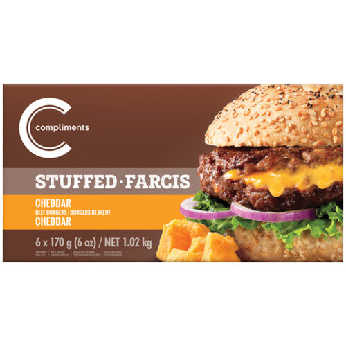 Compliments Burger Cheddar Stuffed [680g]