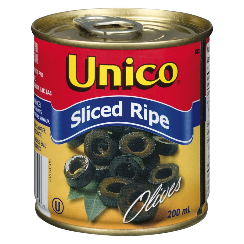 Unico Black Olives Sliced [200ml]