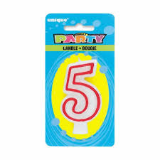 Number 5 Birthday Candle