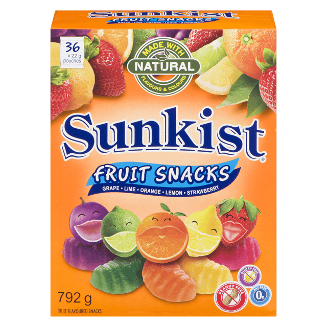 Sunkist Fruit Snacks Assorted Gluten Free 792gr