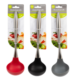 L.Gourmet SS Silicone Ladle