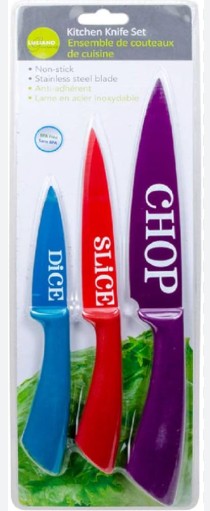 LGourmet 3-pc Kitchen Knife Se