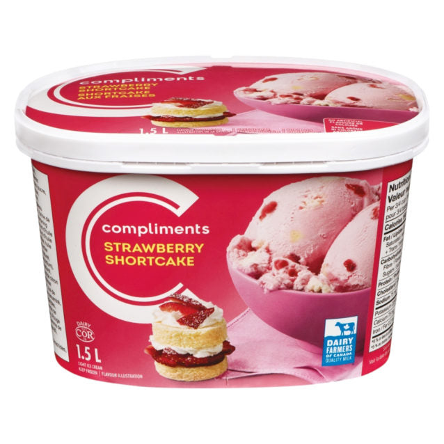 Compliments Ice Cream Strawberry Shortcake [1.5l]