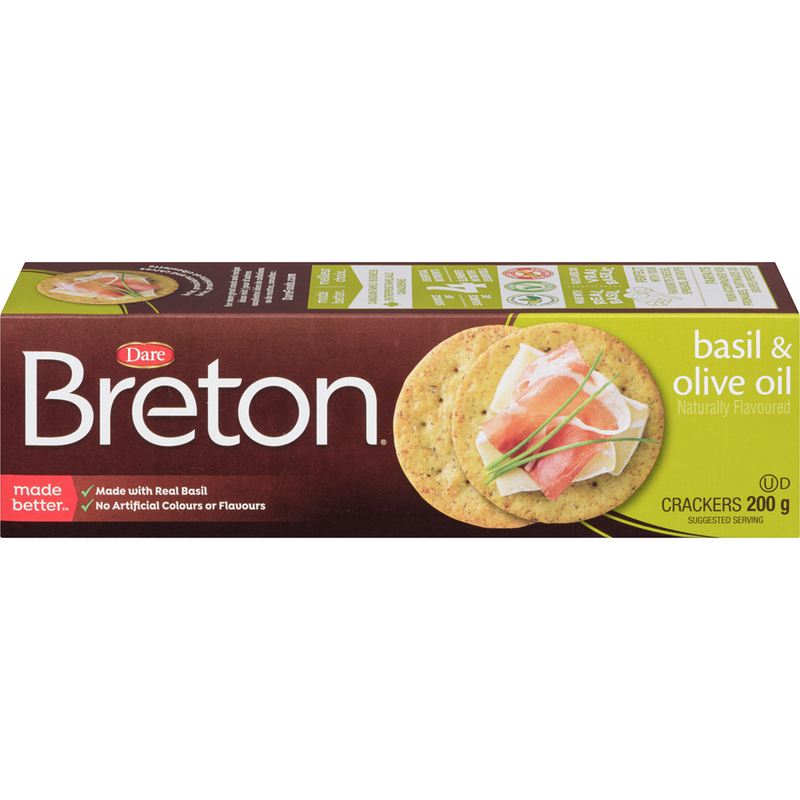 Breton Crackers Basil & Olive Oil [200g]