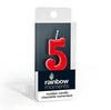 Number 5 Red Candle
