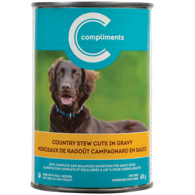 Compliments Canned Dog Food Country Stew Cuts in Gravy 624g