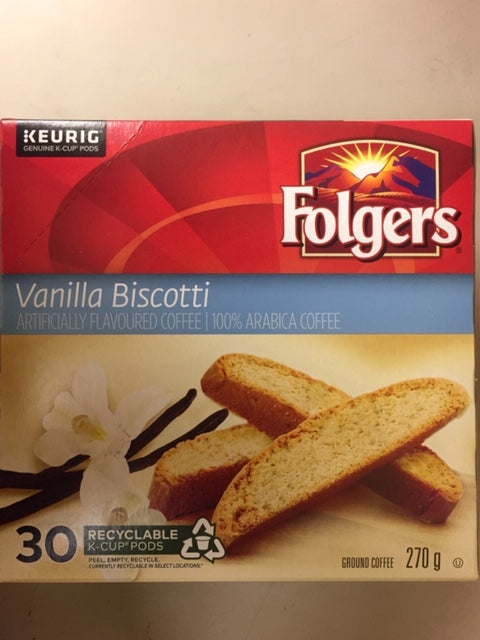 Folgers K-Cup Vanilla Biscotti [30pk]