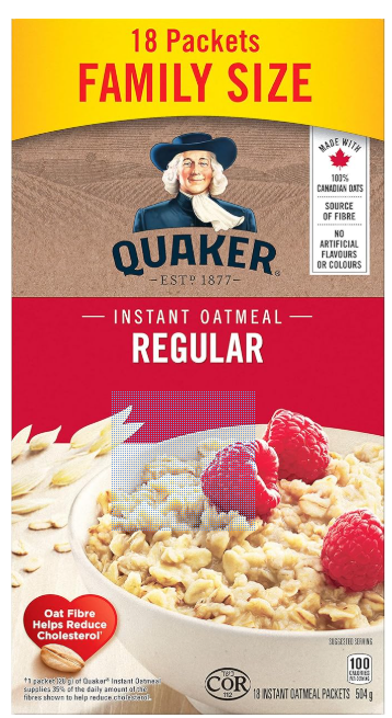 Quaker Instant Oatmeal Regular 504g