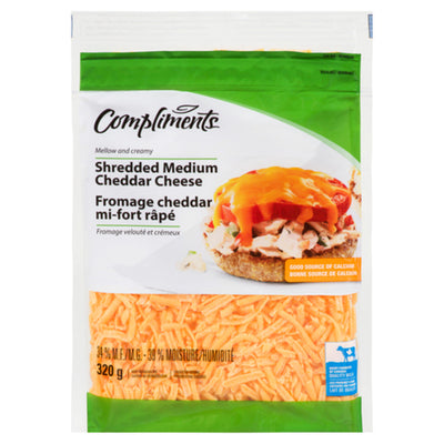 Compliment Shredded Medium Cheddar [320g]