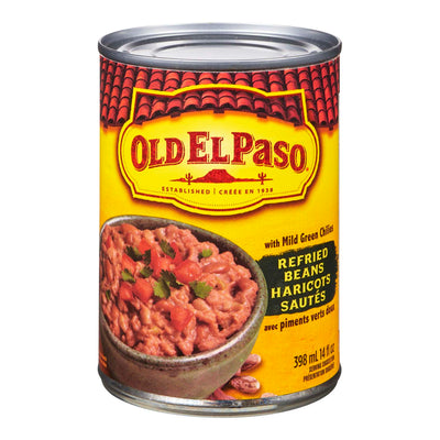 Old El Paso Refried Beans Green Chilies [398ml]