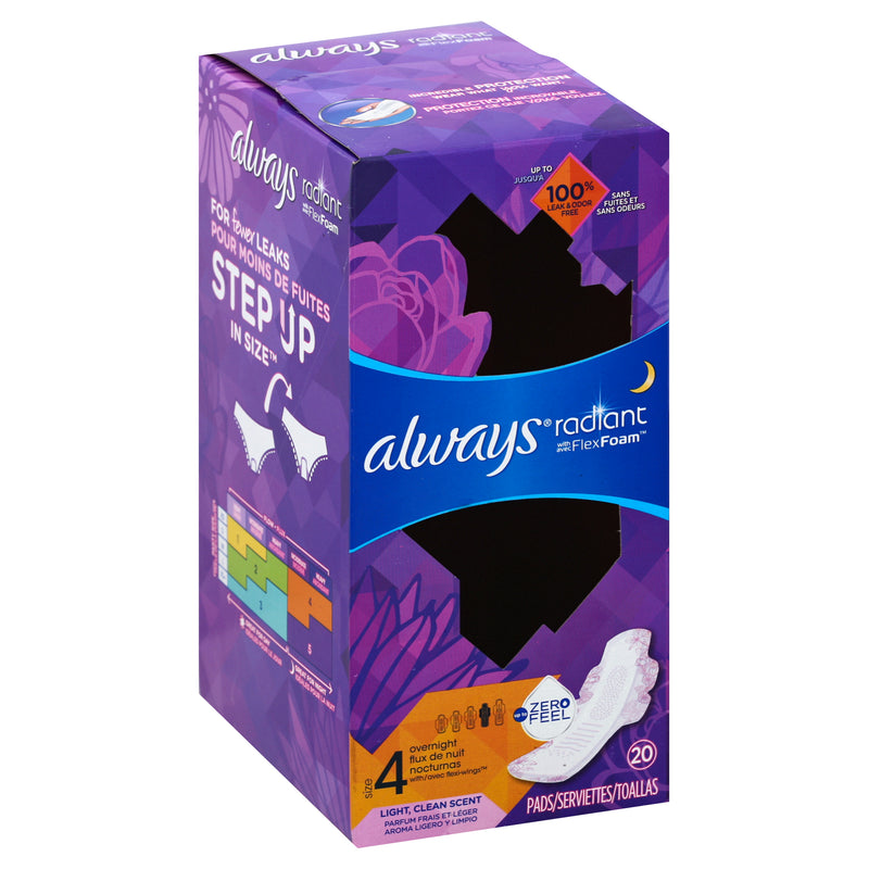 AlwaysRadiantOvernightPads [20pk]