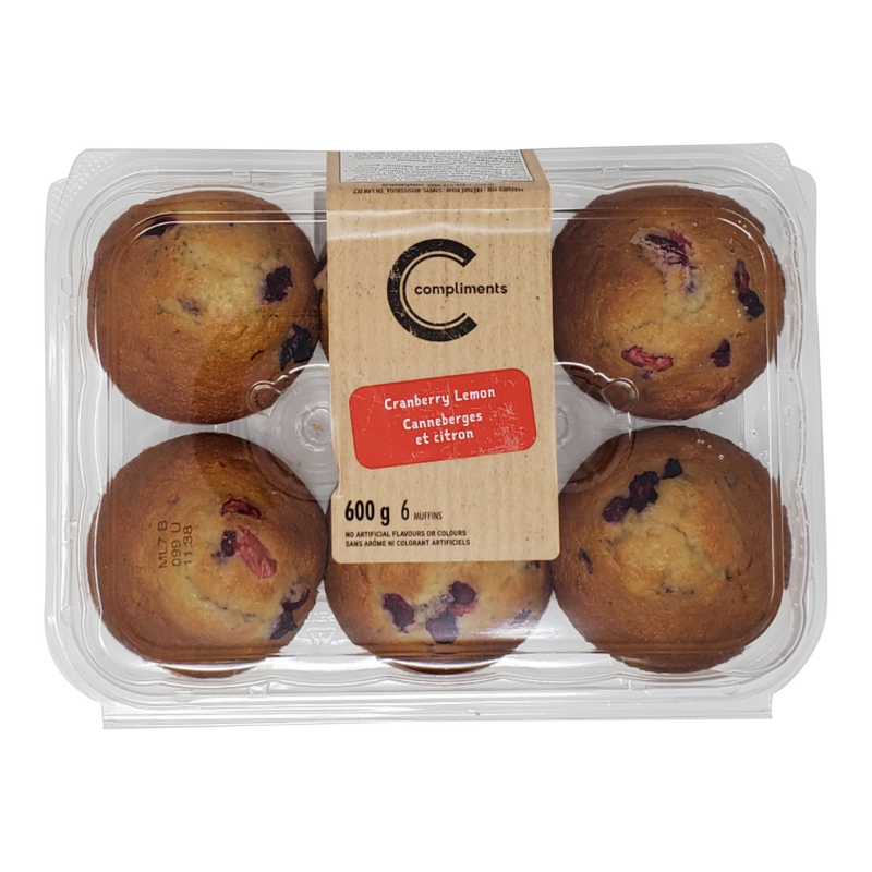 Compliments Cranberry Lemon Muffins [6pk]